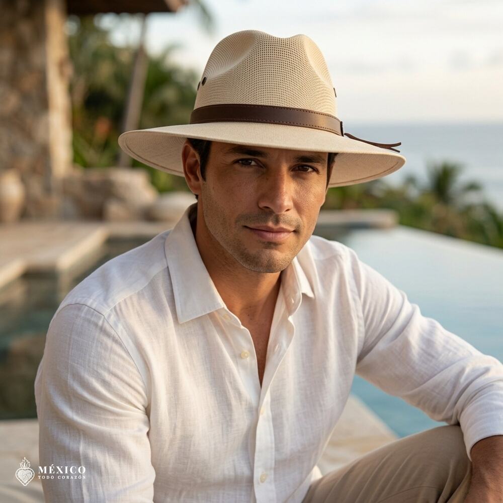 Men's Panama Hat Large Handmade in Mexico – Premium Quality Summer Straw Hat